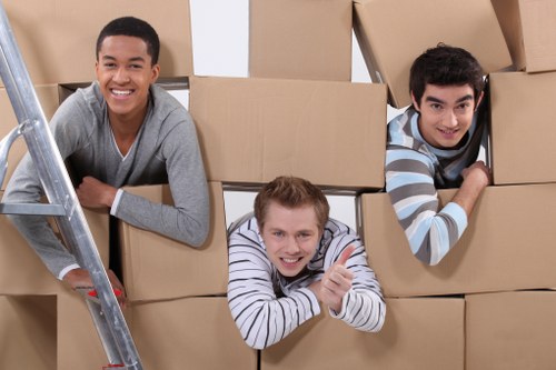 Local moving team handling access challenges in a West London property