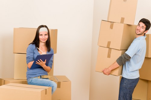 Packing and loading household belongings for a Hammersmith move